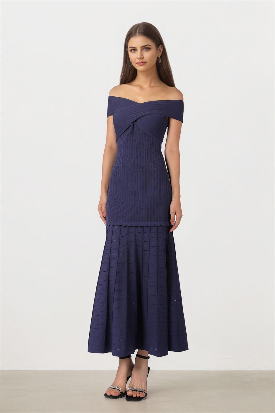 Off-Shoulder Knit Dress