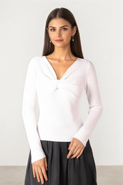 OFF WHITE TWIST DETAIL TOP