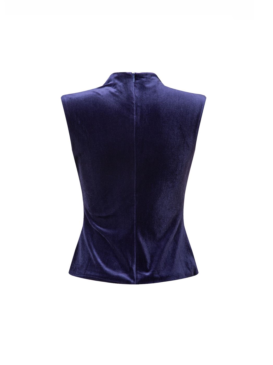HIGH NECK VELVET TOP