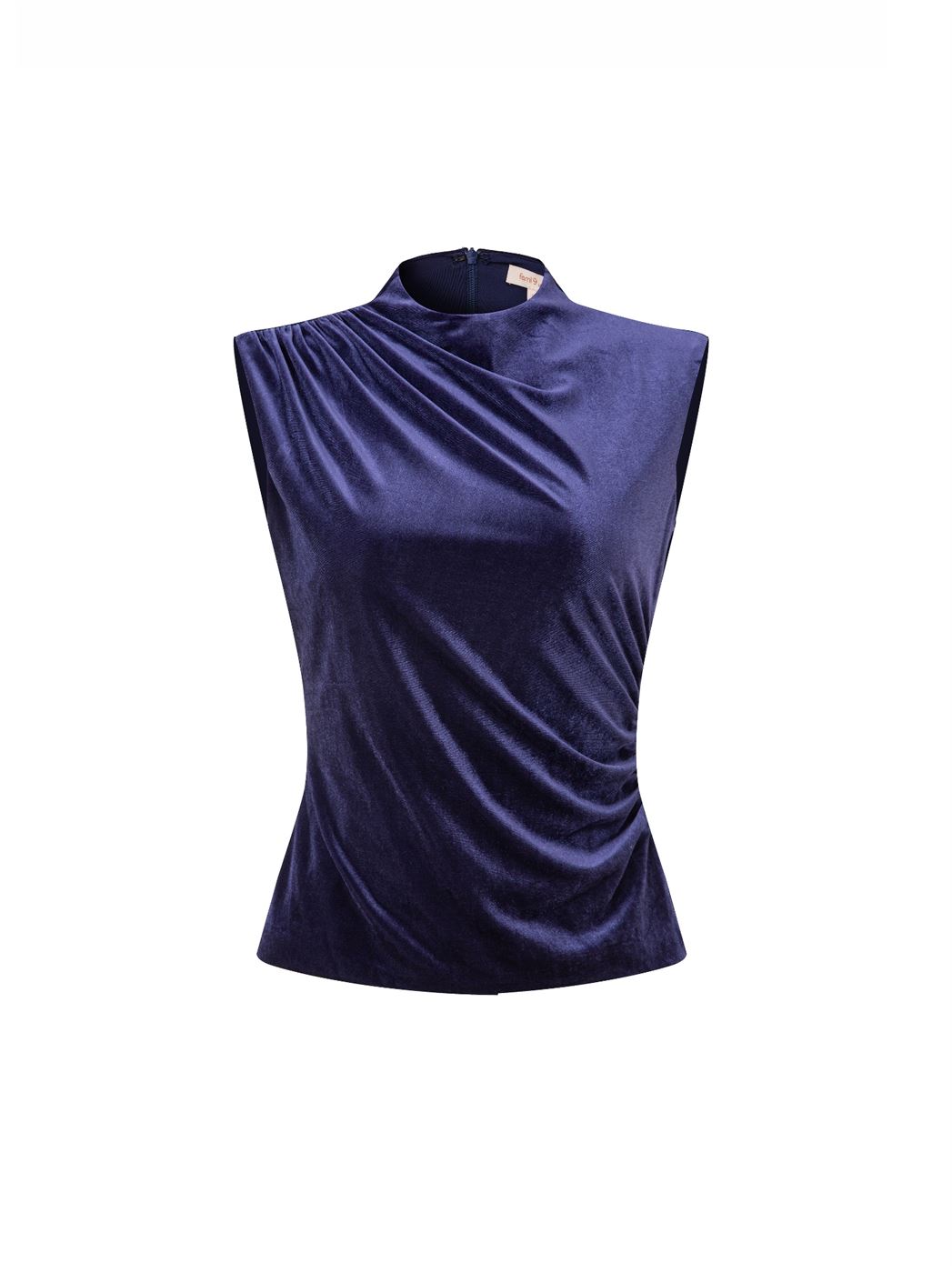 HIGH NECK VELVET TOP