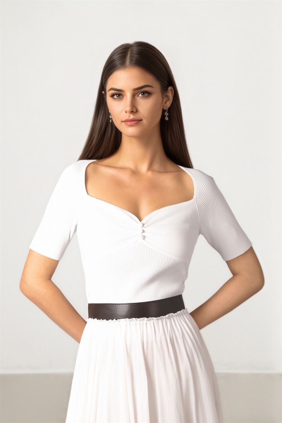 Heartline Buttoned Top