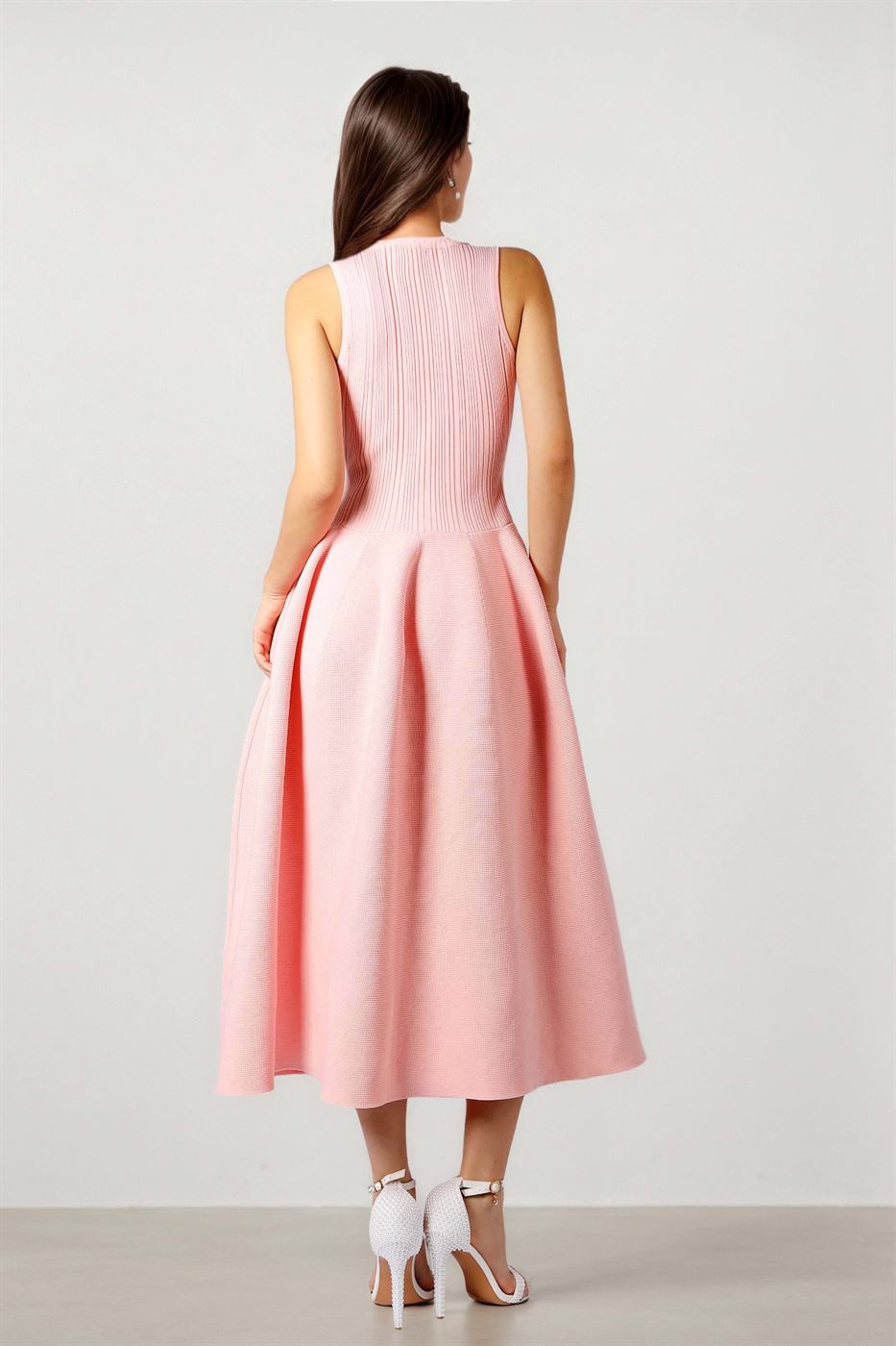 Knit Dress with Pearls & Stones