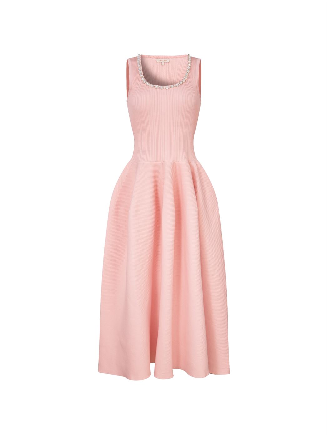 Knit Dress with Pearls & Stones