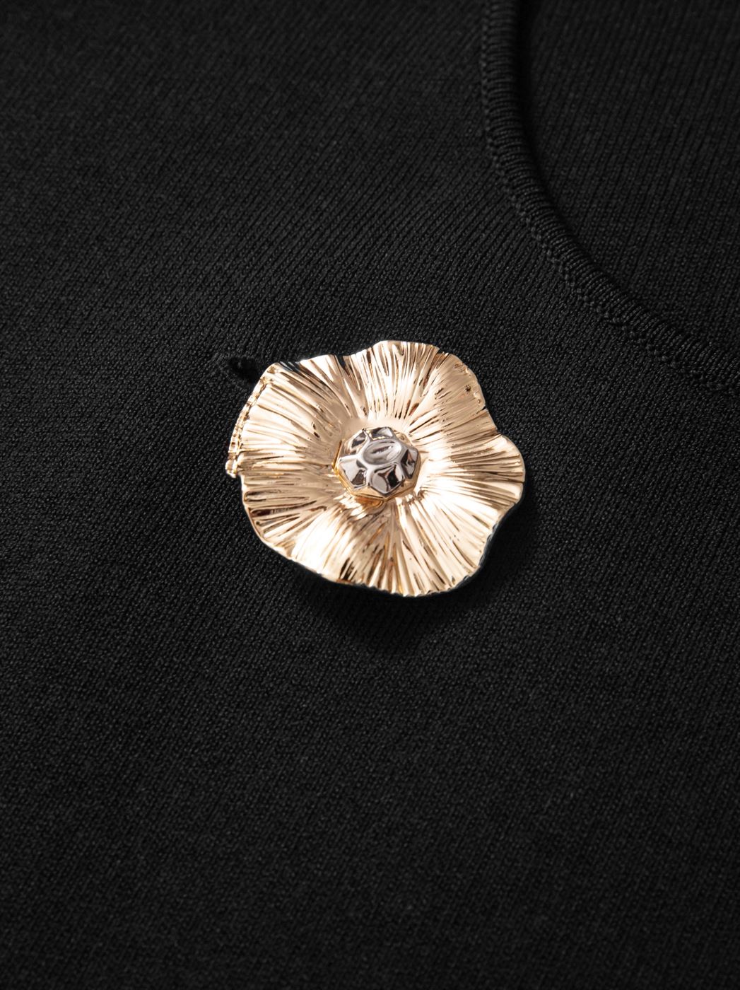 Knit Pullover with Statement Buttons