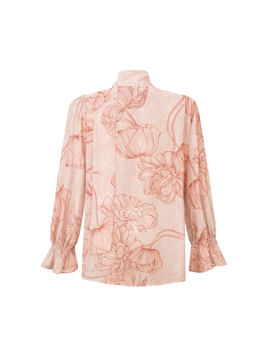 CHIFFON BLOUSE WITH  SCARF