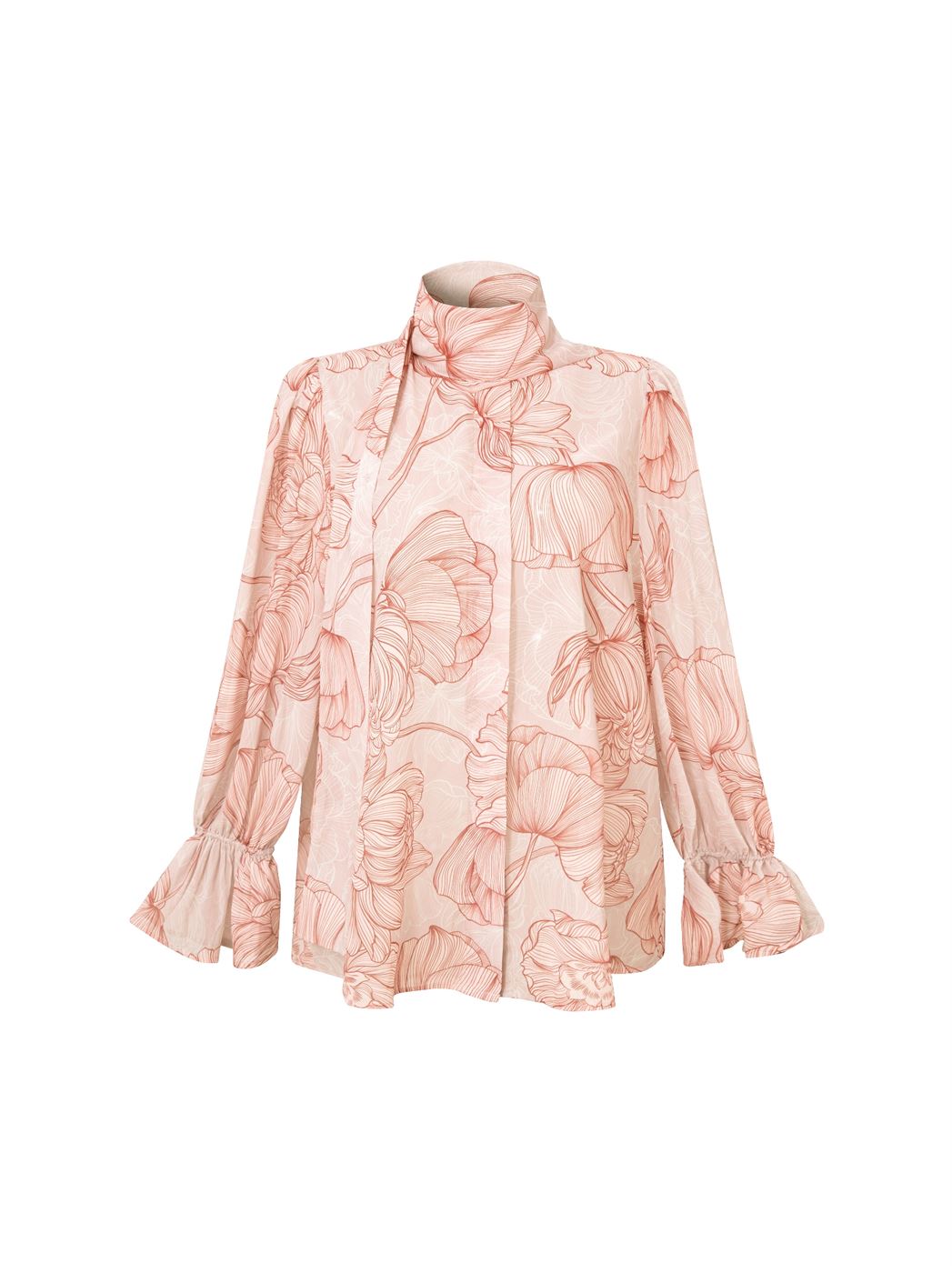 CHIFFON BLOUSE WITH  SCARF