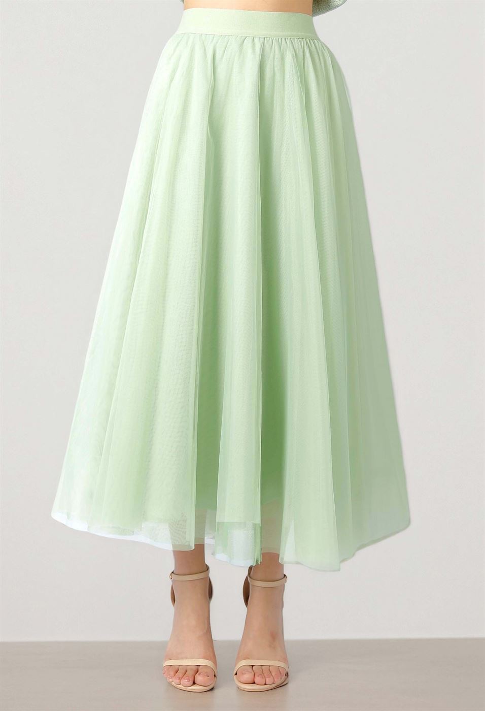 MESH MIDI SKIRT
