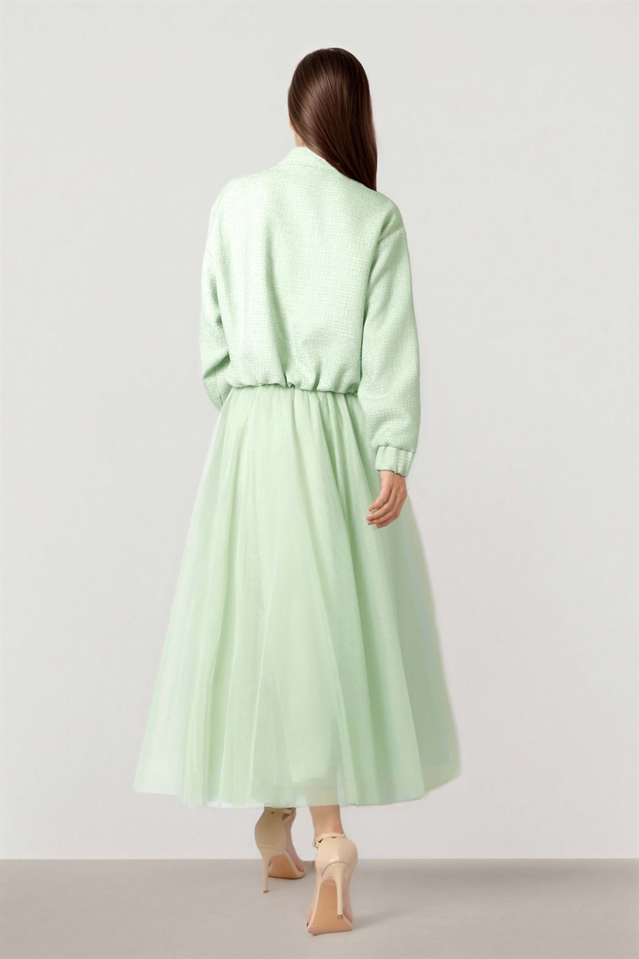 MESH MIDI SKIRT