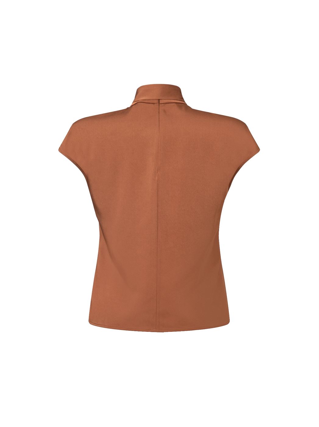 Satin Tie-Neck Blouse