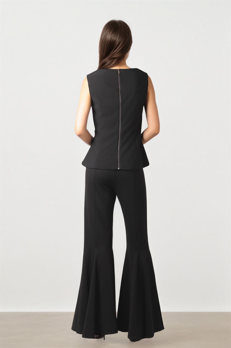 Black Top With Gold Statement Detail