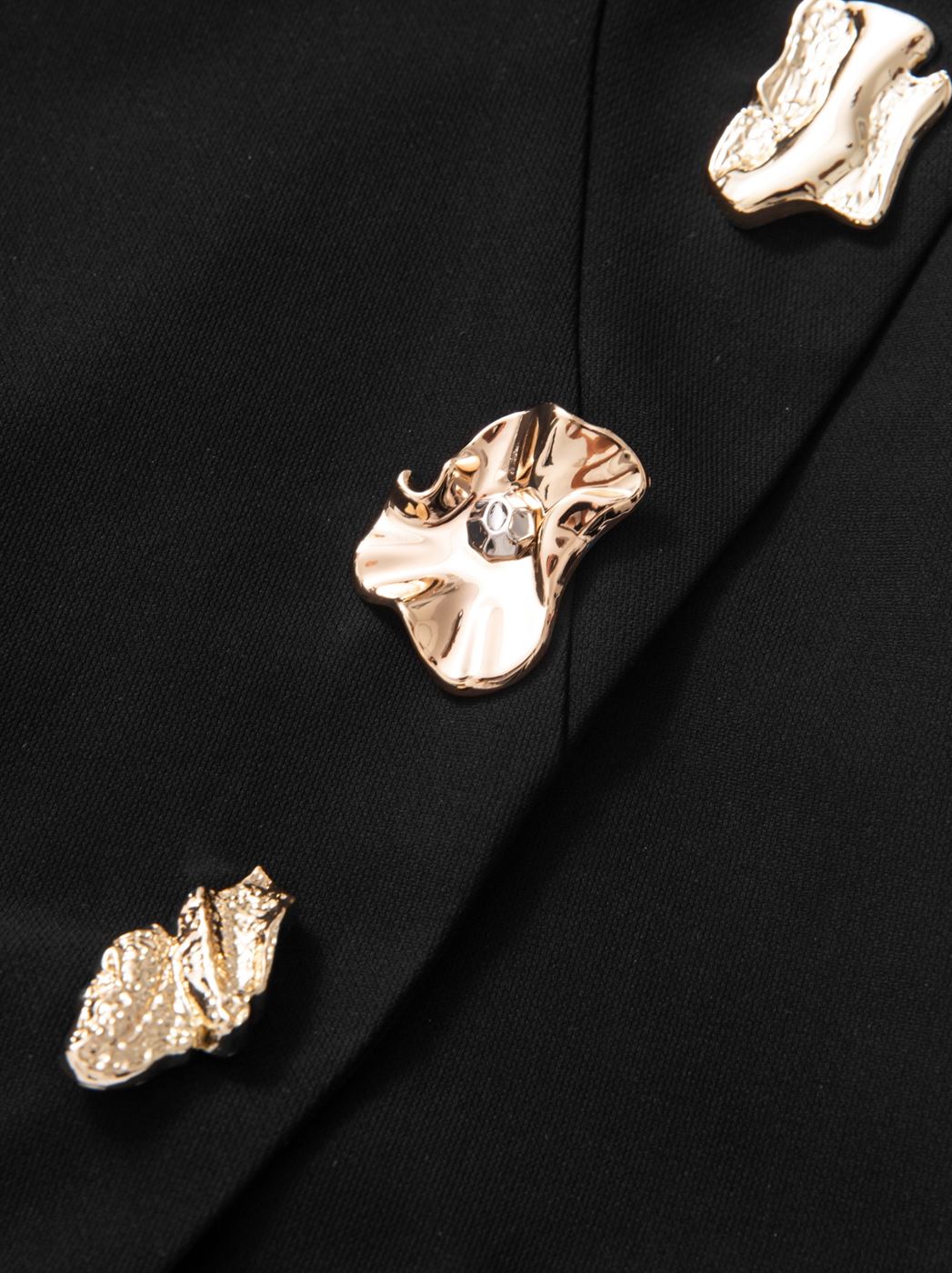 Black Top With Gold Statement Detail