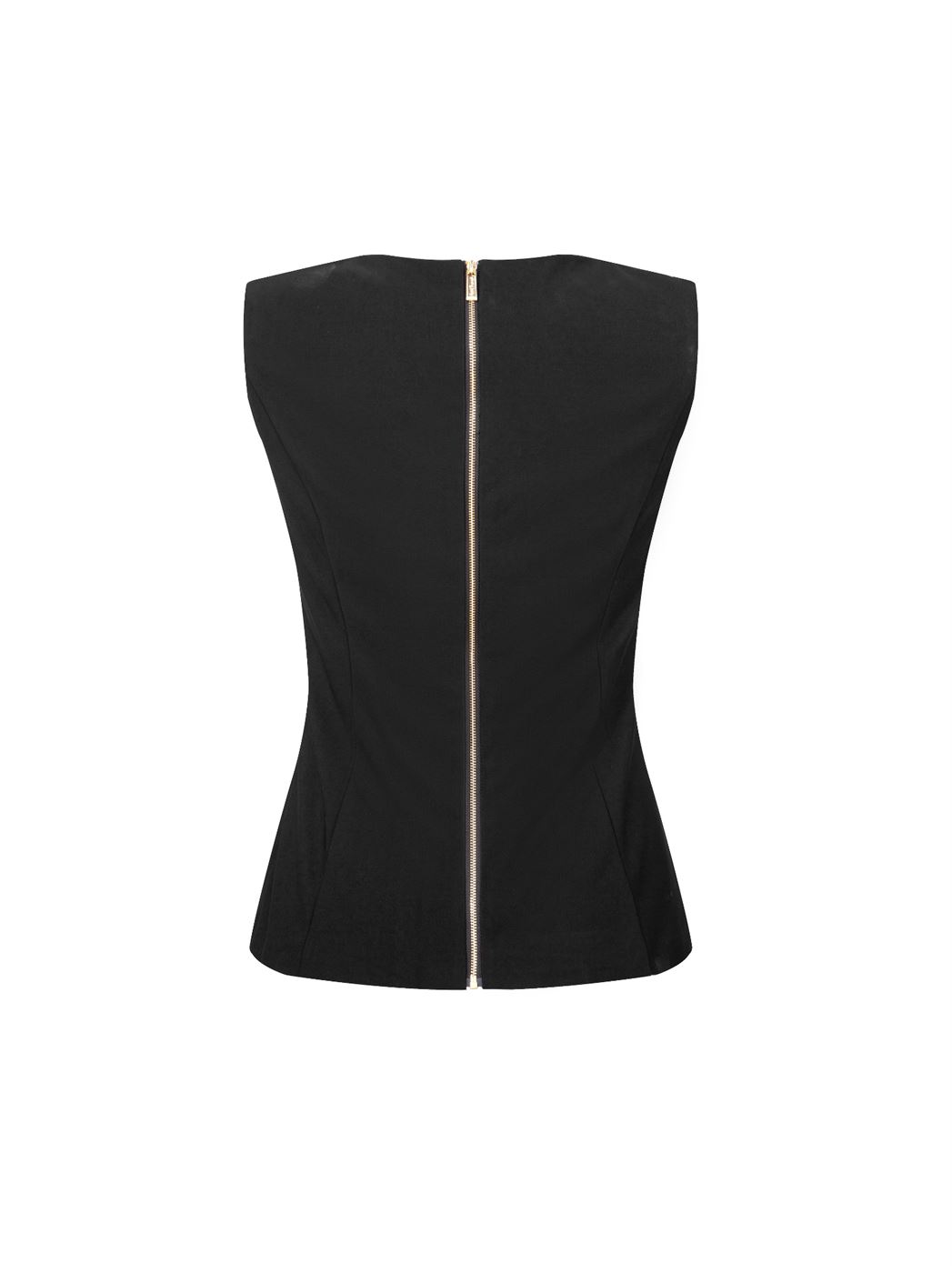 Black Top With Gold Statement Detail