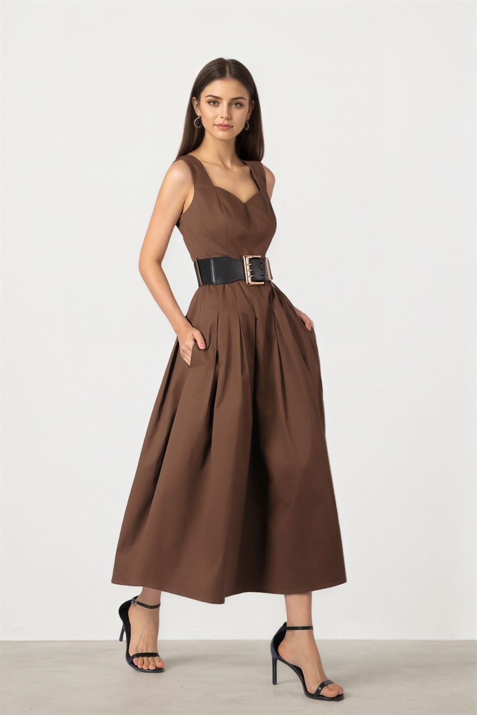 A-SHAPE MIDI DRESS