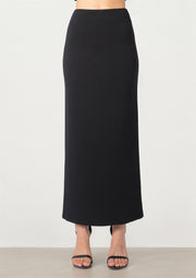 Two-Tone Knit Midi Skirt