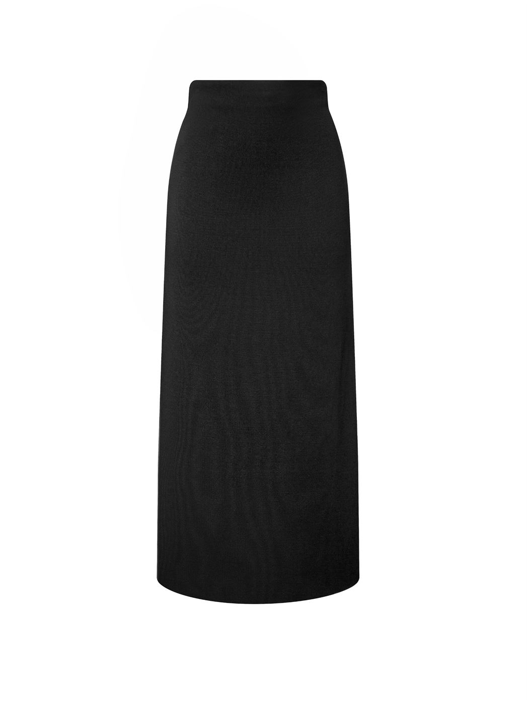 Two-Tone Knit Midi Skirt