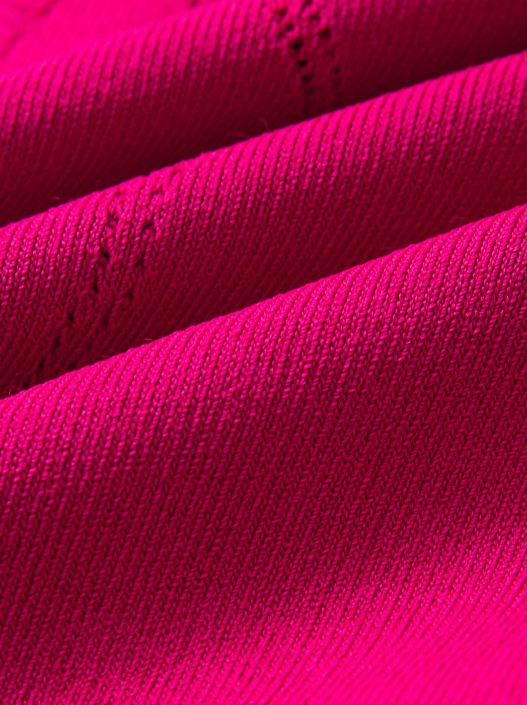 Fuchsia Dress with High Collar