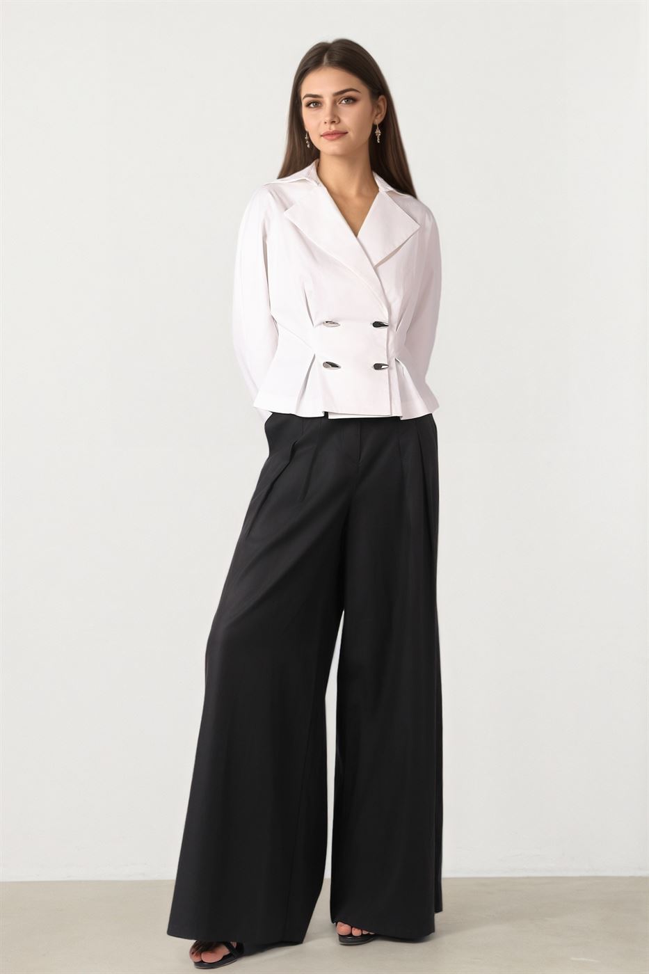 Off-White Tailored Lapel Blouse