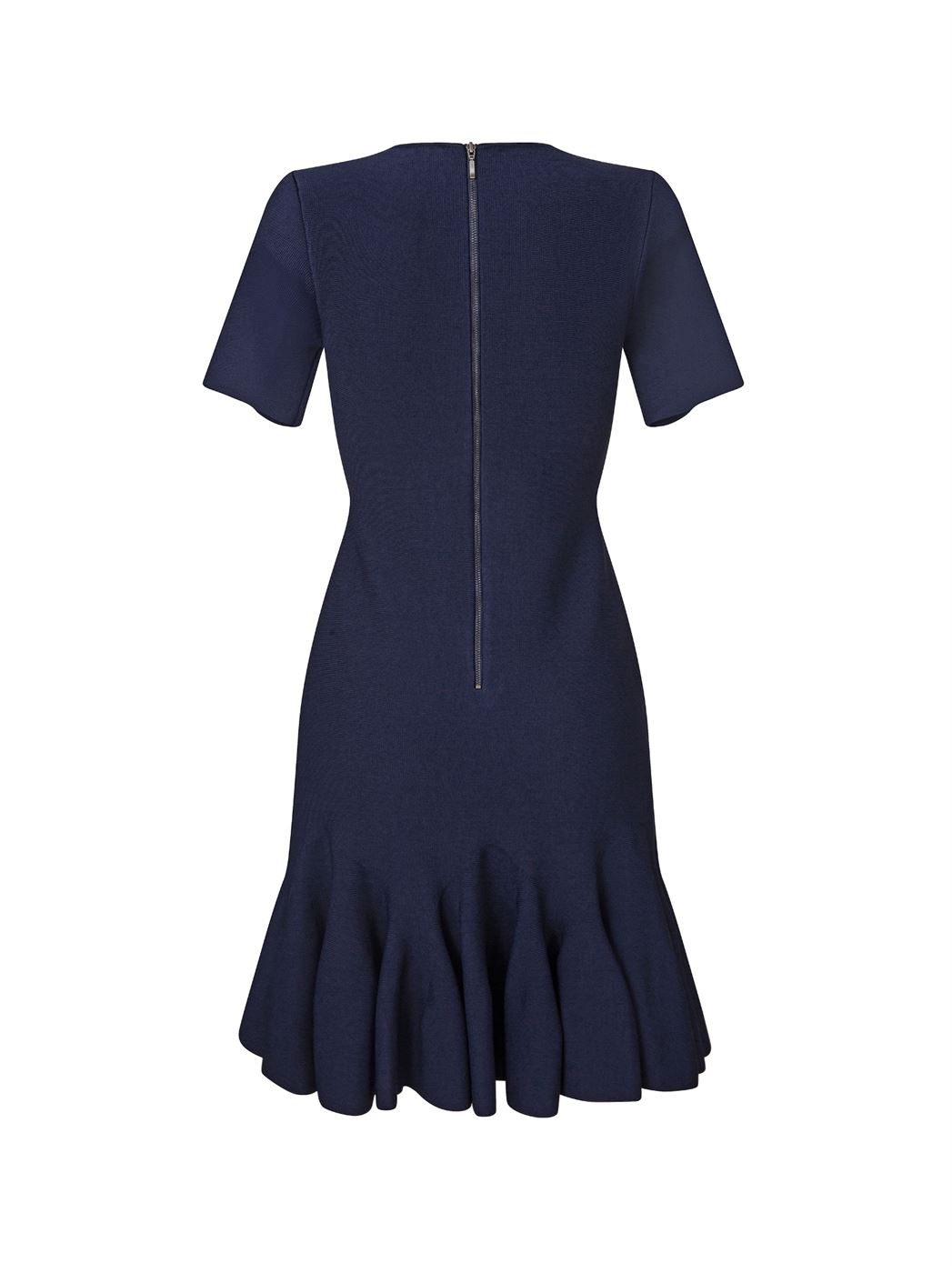 RUFFLE HEM KNITTED DRESS
