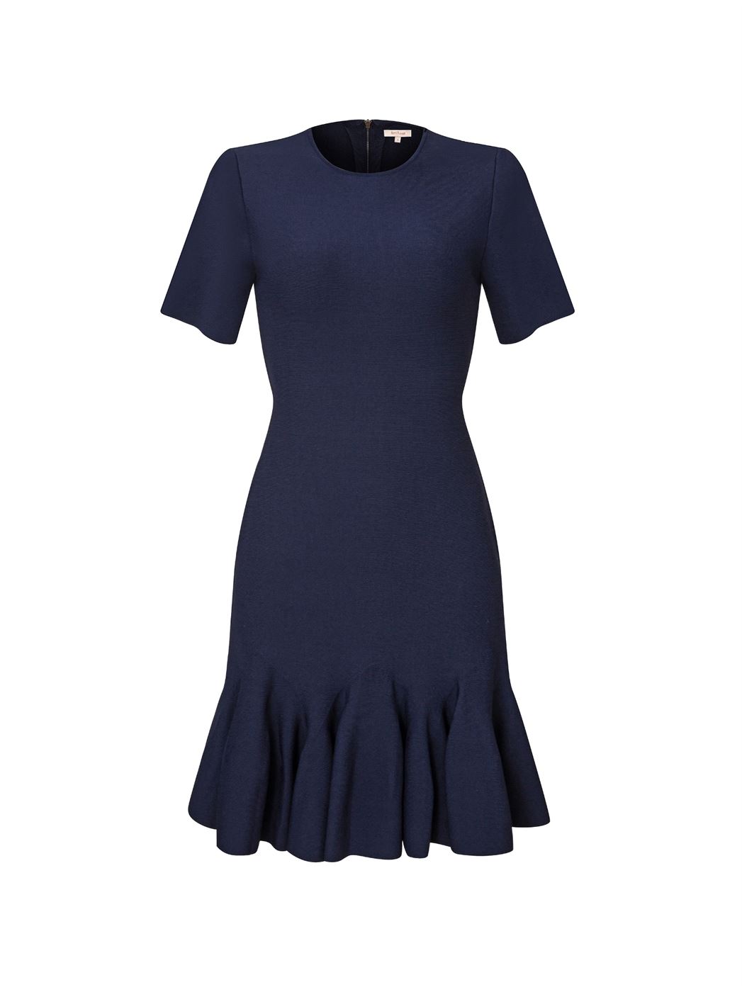 RUFFLE HEM KNITTED DRESS