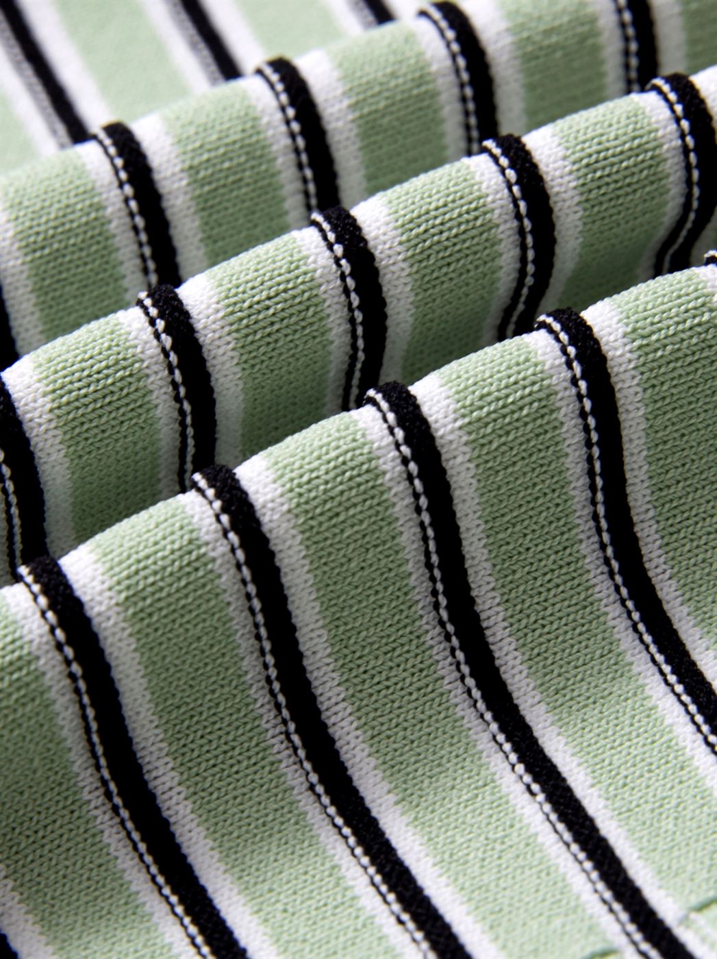 MINT STRIPED KNIT PULLOVER