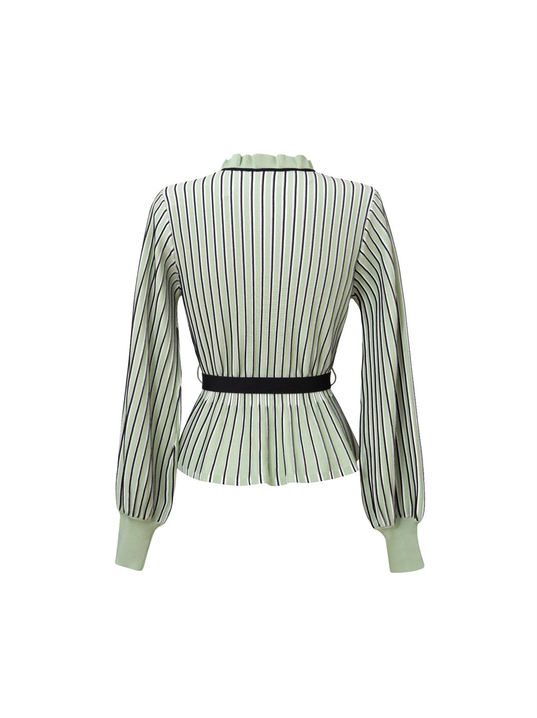 MINT STRIPED KNIT PULLOVER