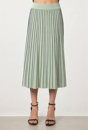 STRIPED A-LINE SKIRT