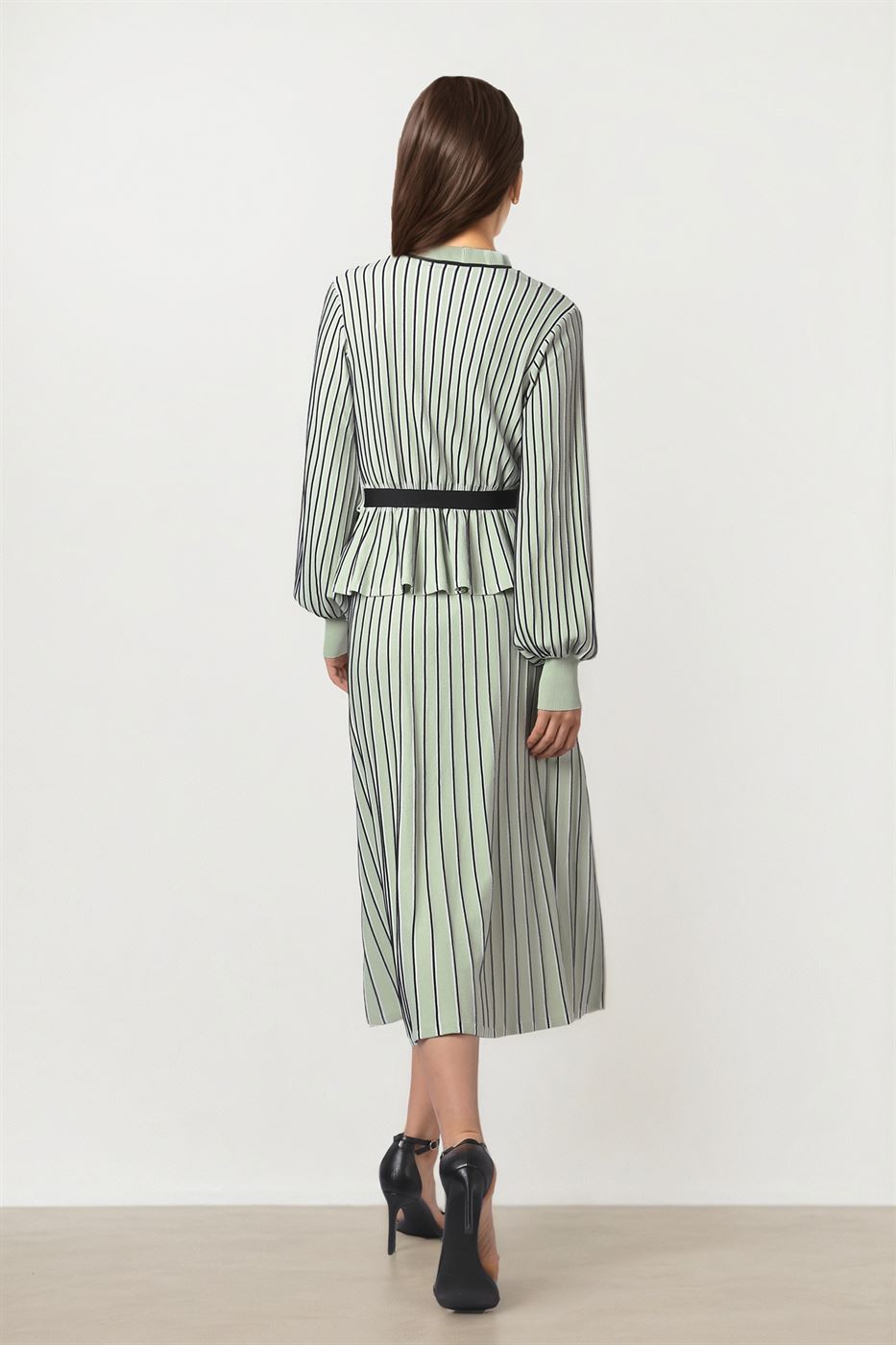 STRIPED A-LINE SKIRT