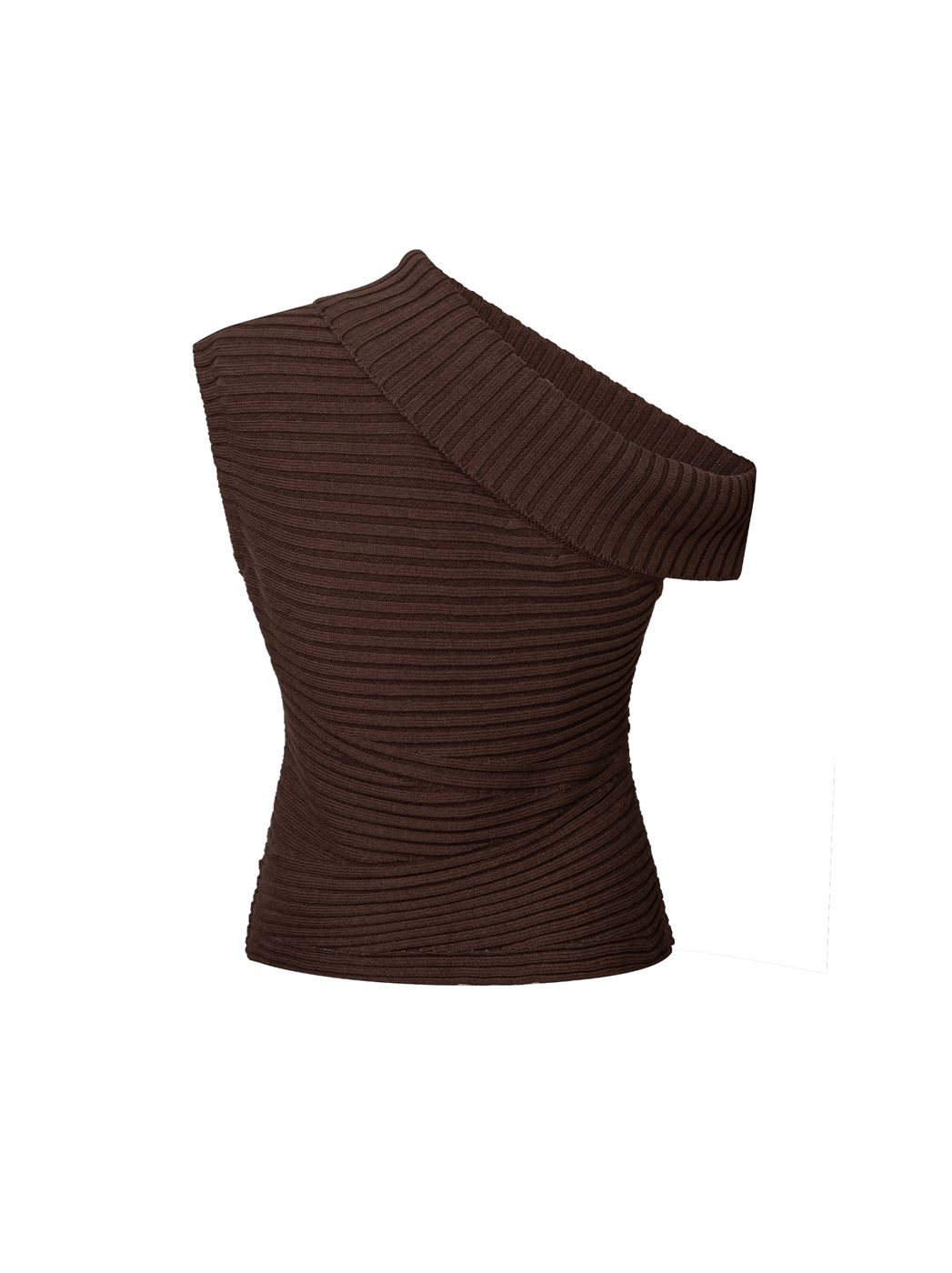 SINGLE SHOULDER RIBBED TOP