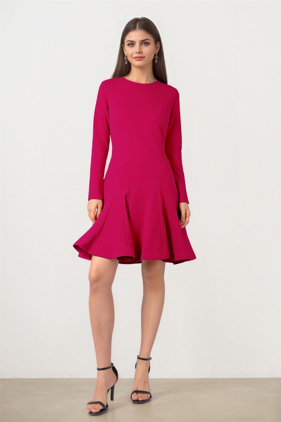 jersey dress knee length Jersey Knee Length Swing Dress | BLACK | Dresses