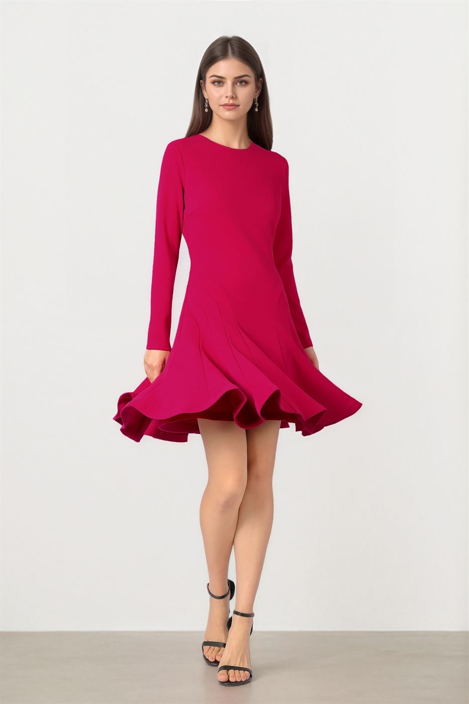 KNEE LENGTH JERSEY DRESS