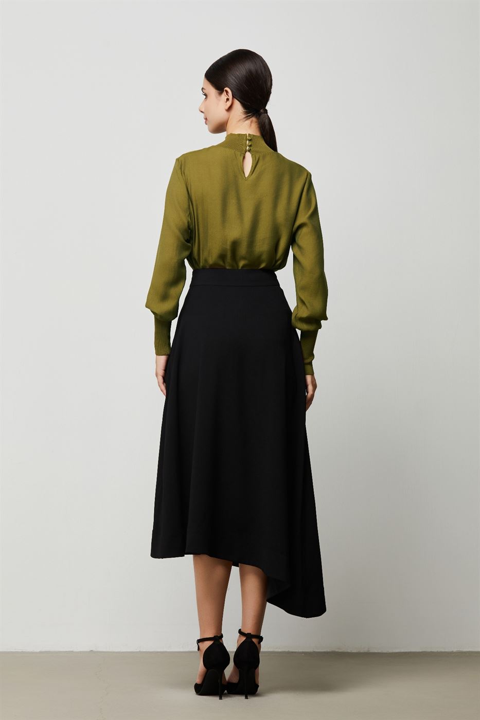 Asymmetrical Crepe Skirt - Femi9 EG