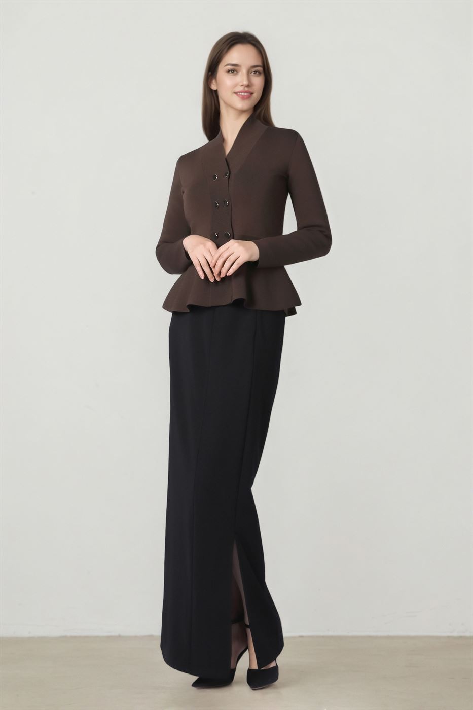 Classic Skirt With Slit - Femi9 EG