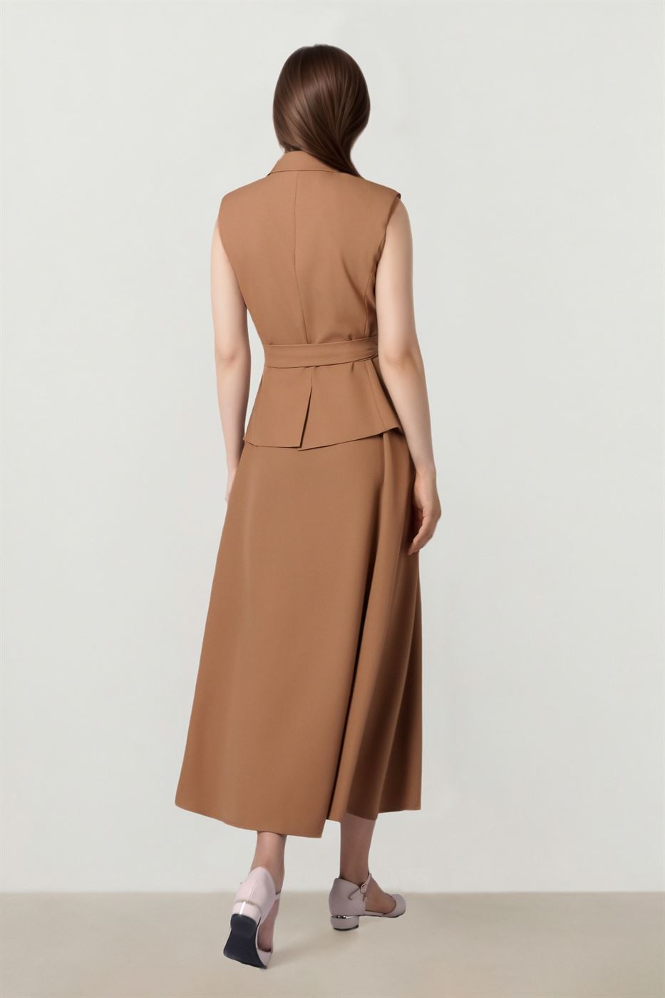 Sleeveless Wrap Crepe Dress - Femi9 EG