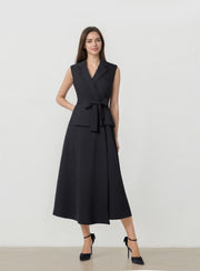 Sleeveless Belted Dress - Femi9 EG