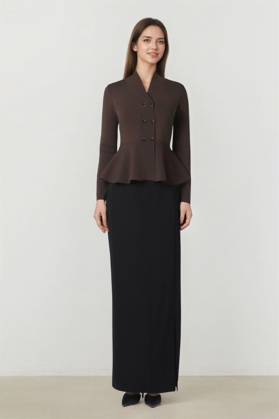 Peplum Elegance Cardigen - Femi9 EG