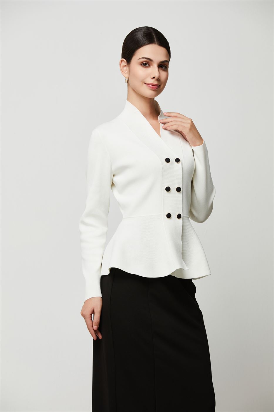 Peplum Elegance Cardigen - Femi9 EG
