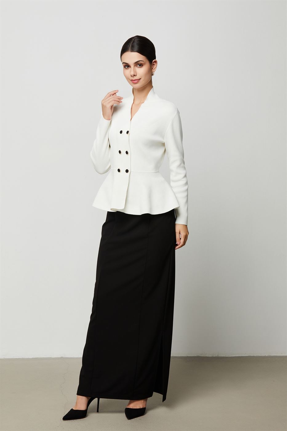 Peplum Elegance Cardigen - Femi9 EG