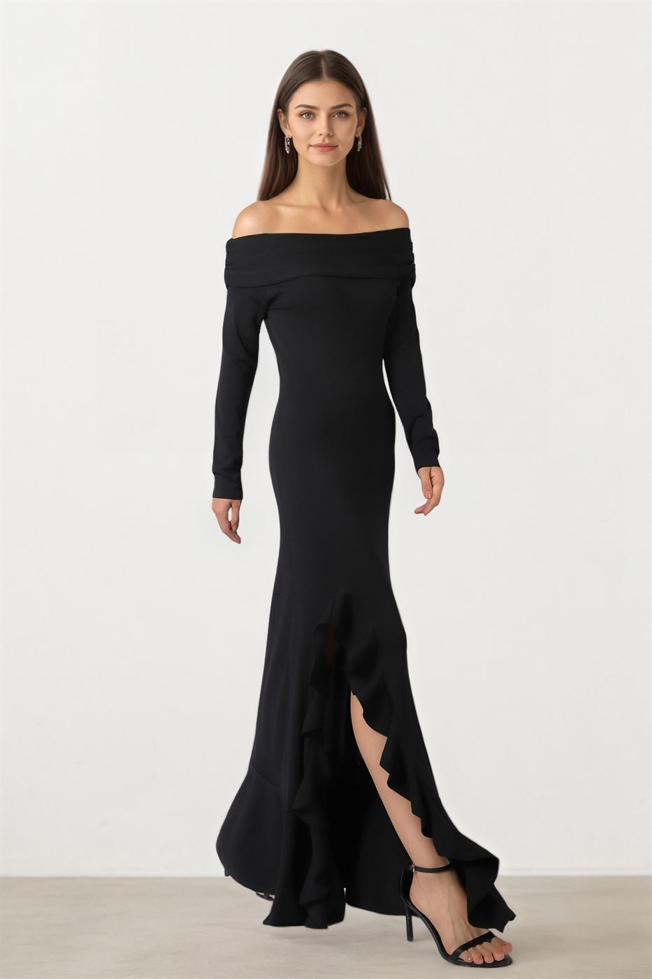 BLACK OFF SHOULDER DRESS