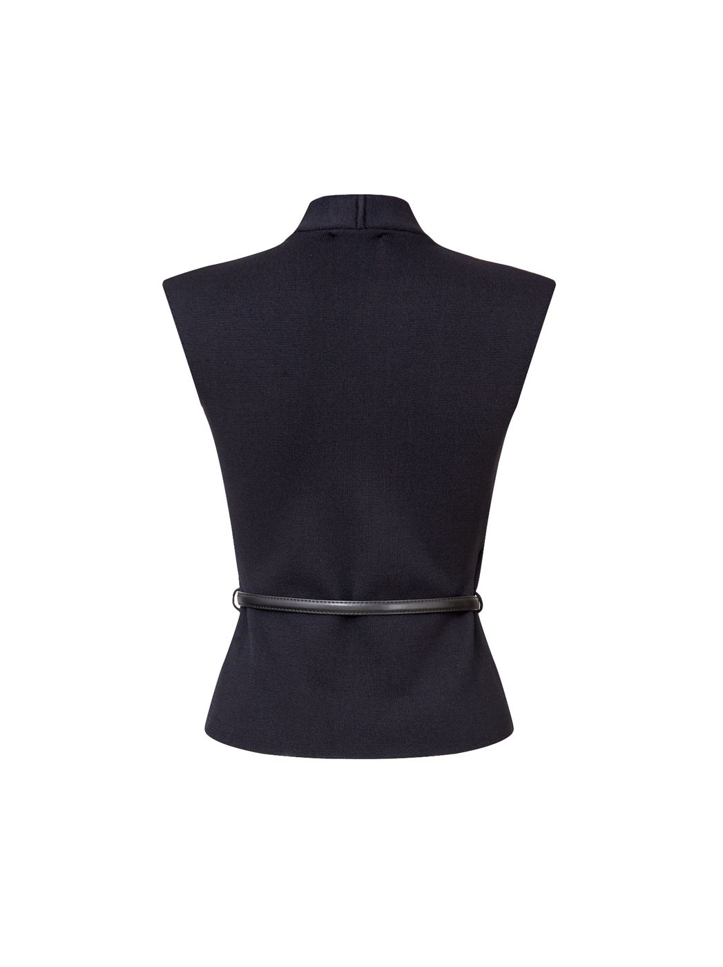 FOLDED NECK KNITTED TOP