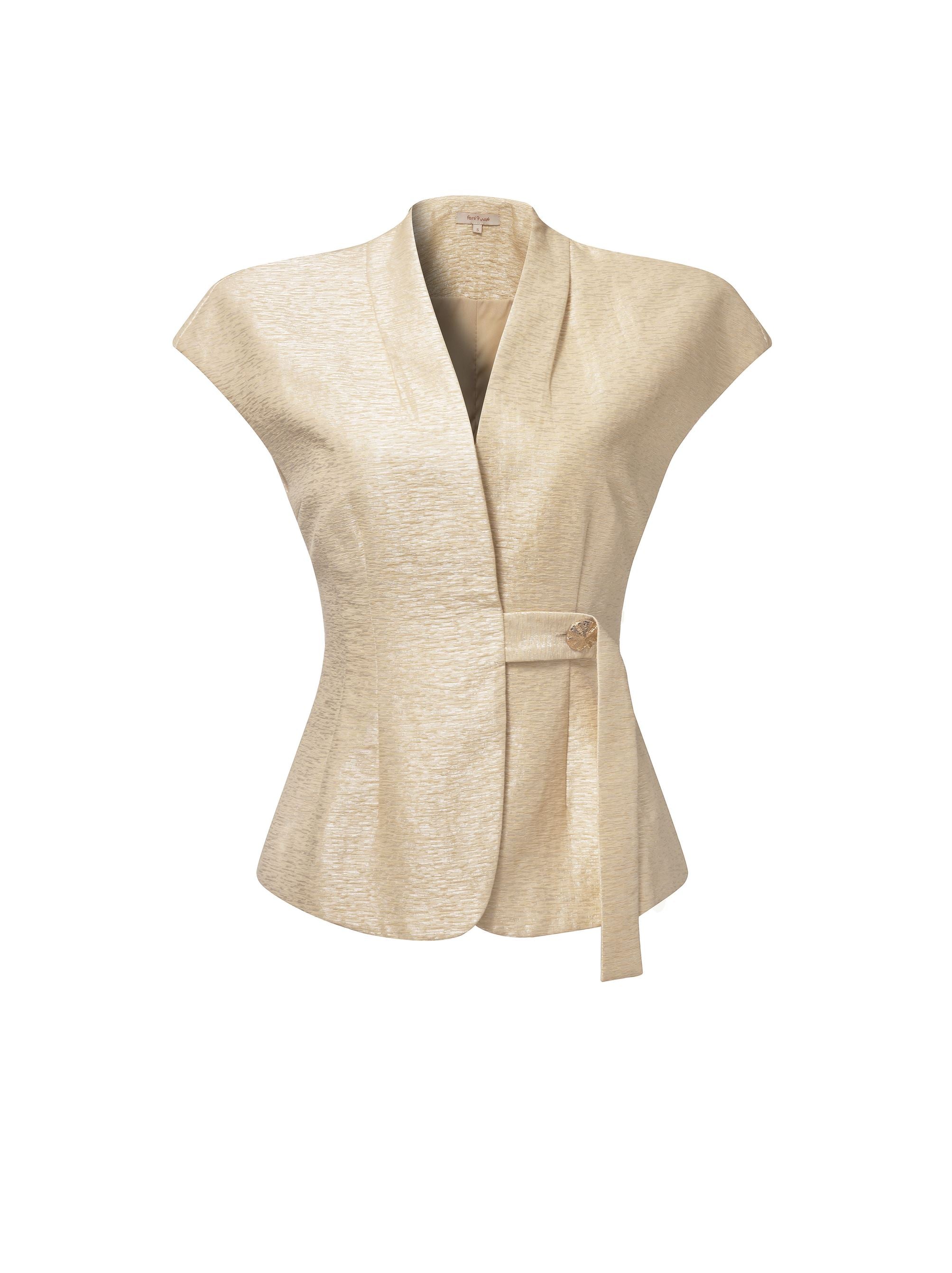 Taupe Jacquard Top