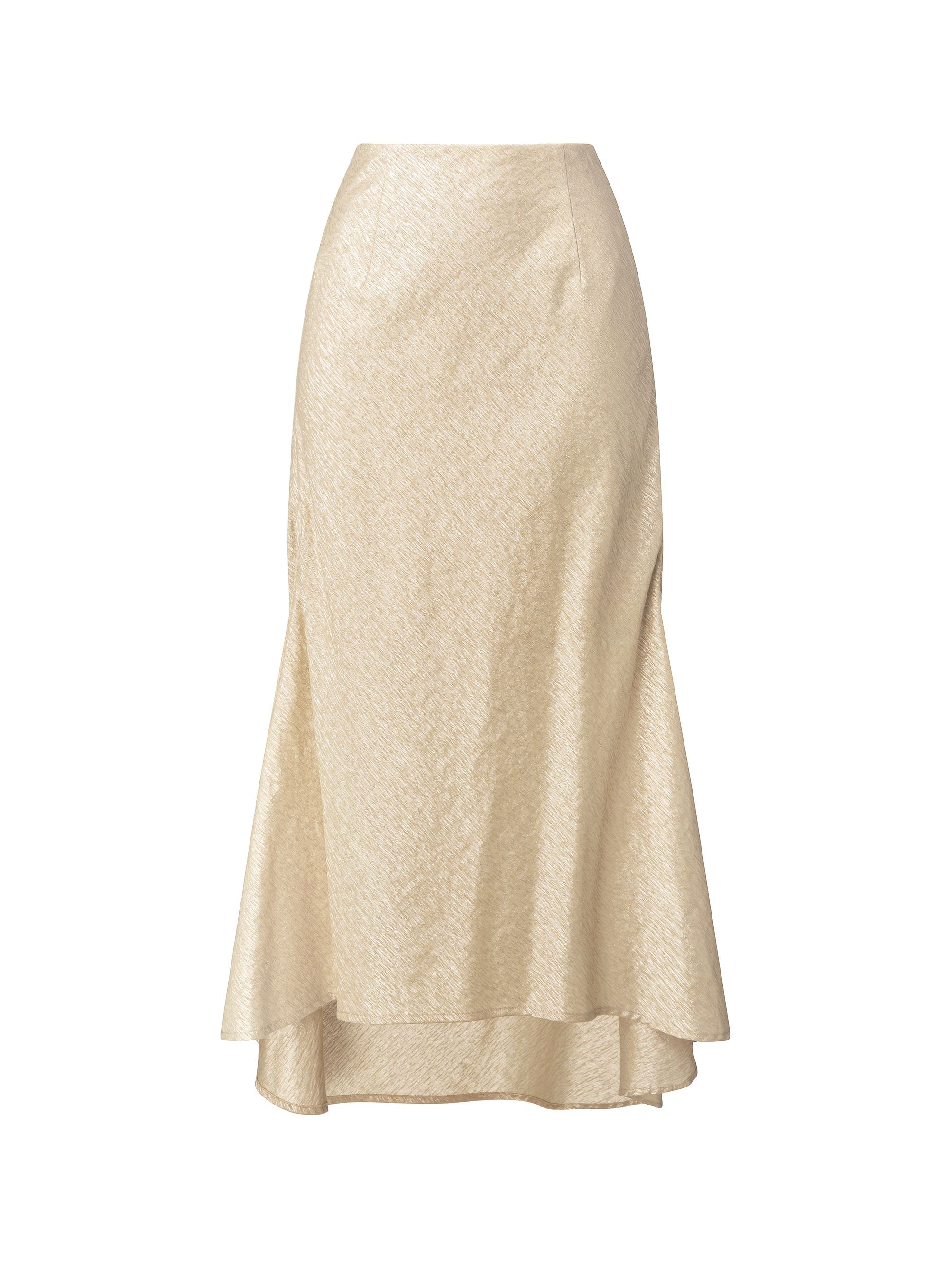 Taupe Jacquard Skirt