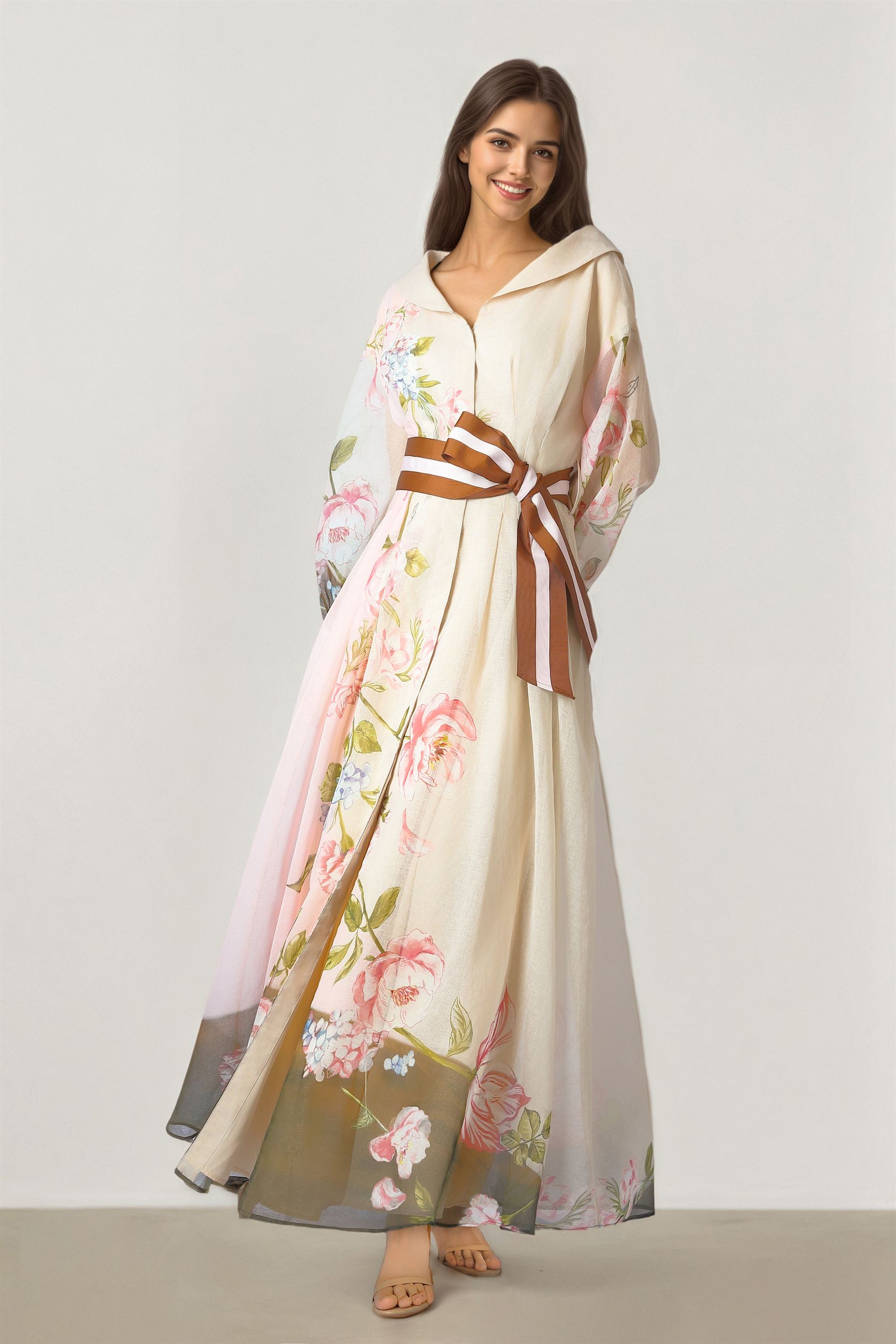 Printed Organza Dress