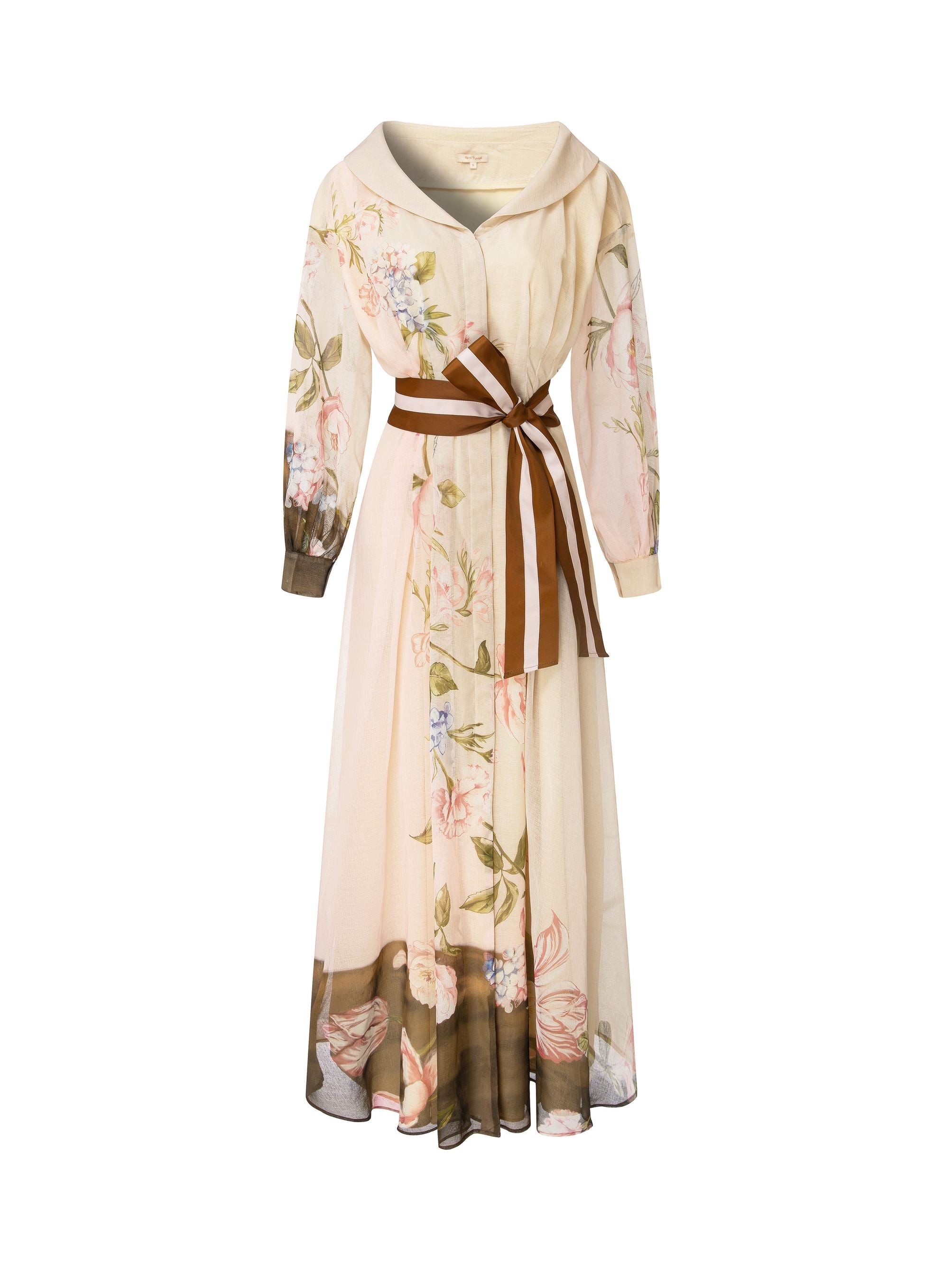 Printed Organza Dress