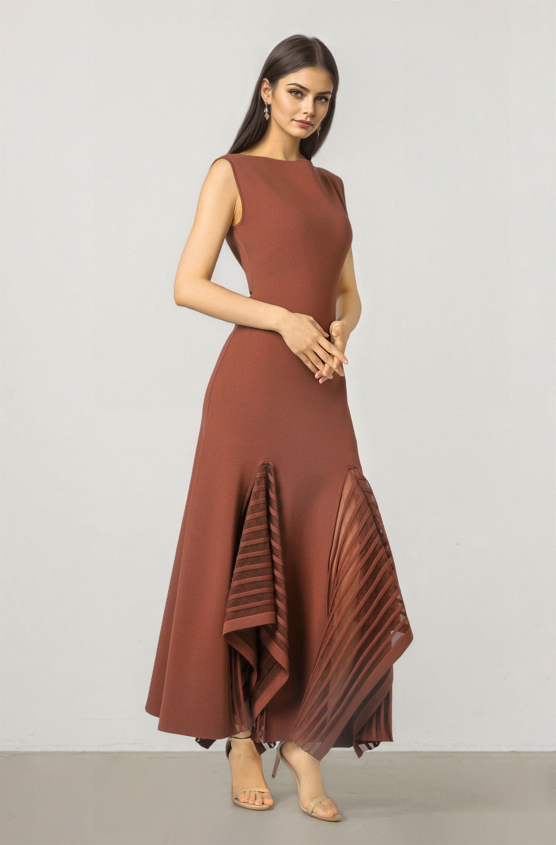 Brown Knit Dress