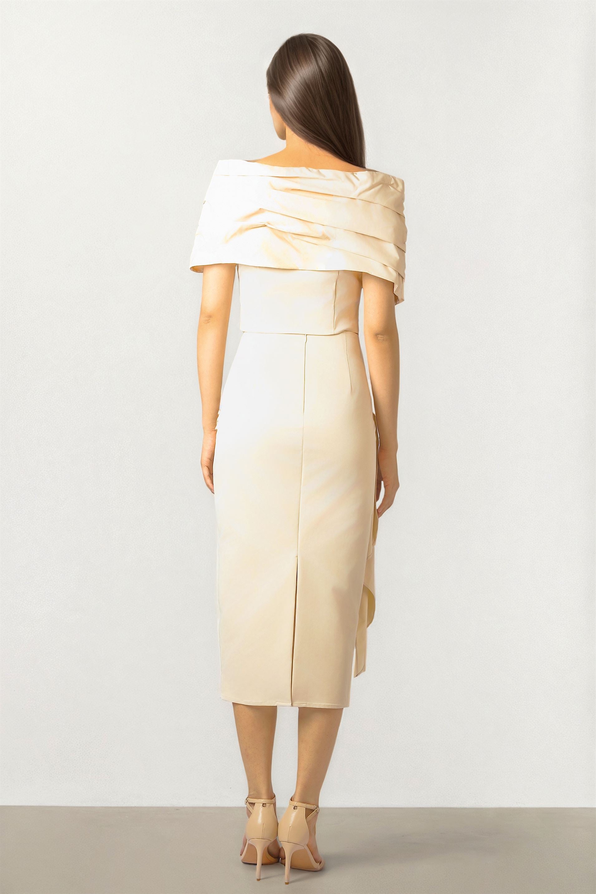 Beige Taffeta Top