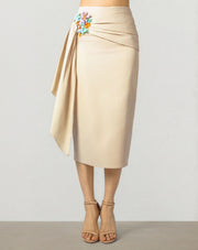 Beige Taffeta Skirt