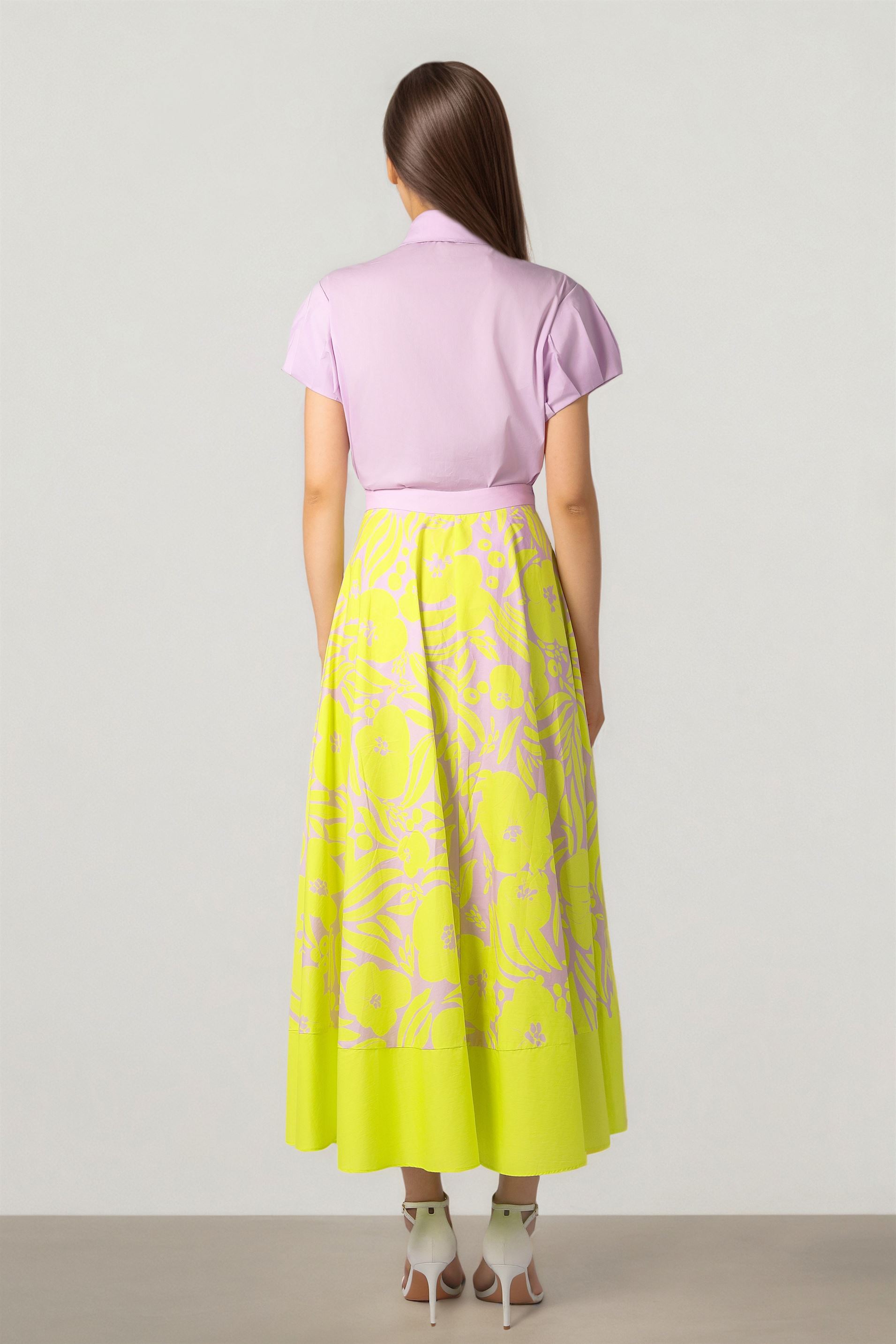 Elegant Printed Midi Skirt