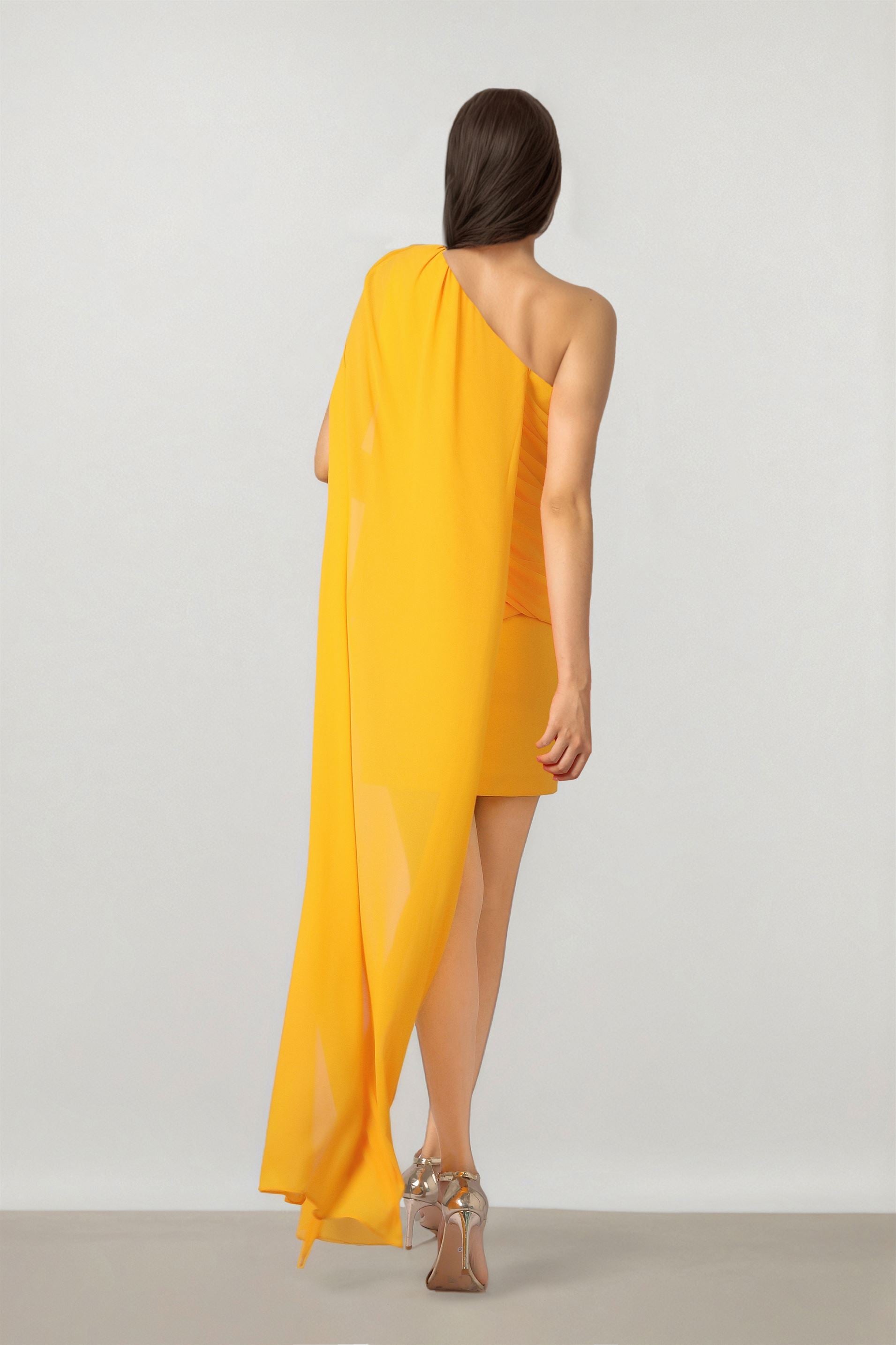 BACK CAPE DRESS