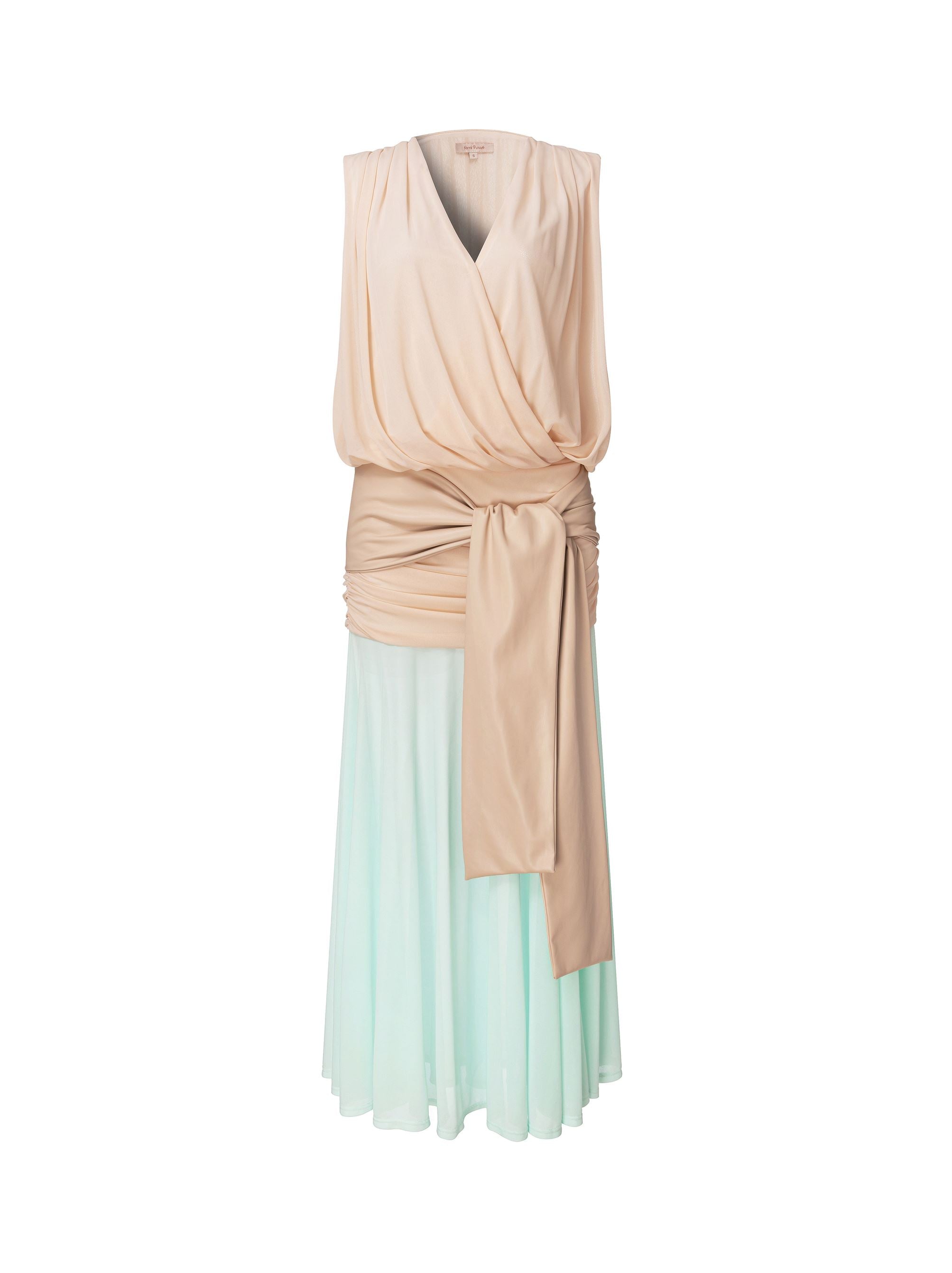 Jersey Dress with Wide Belt