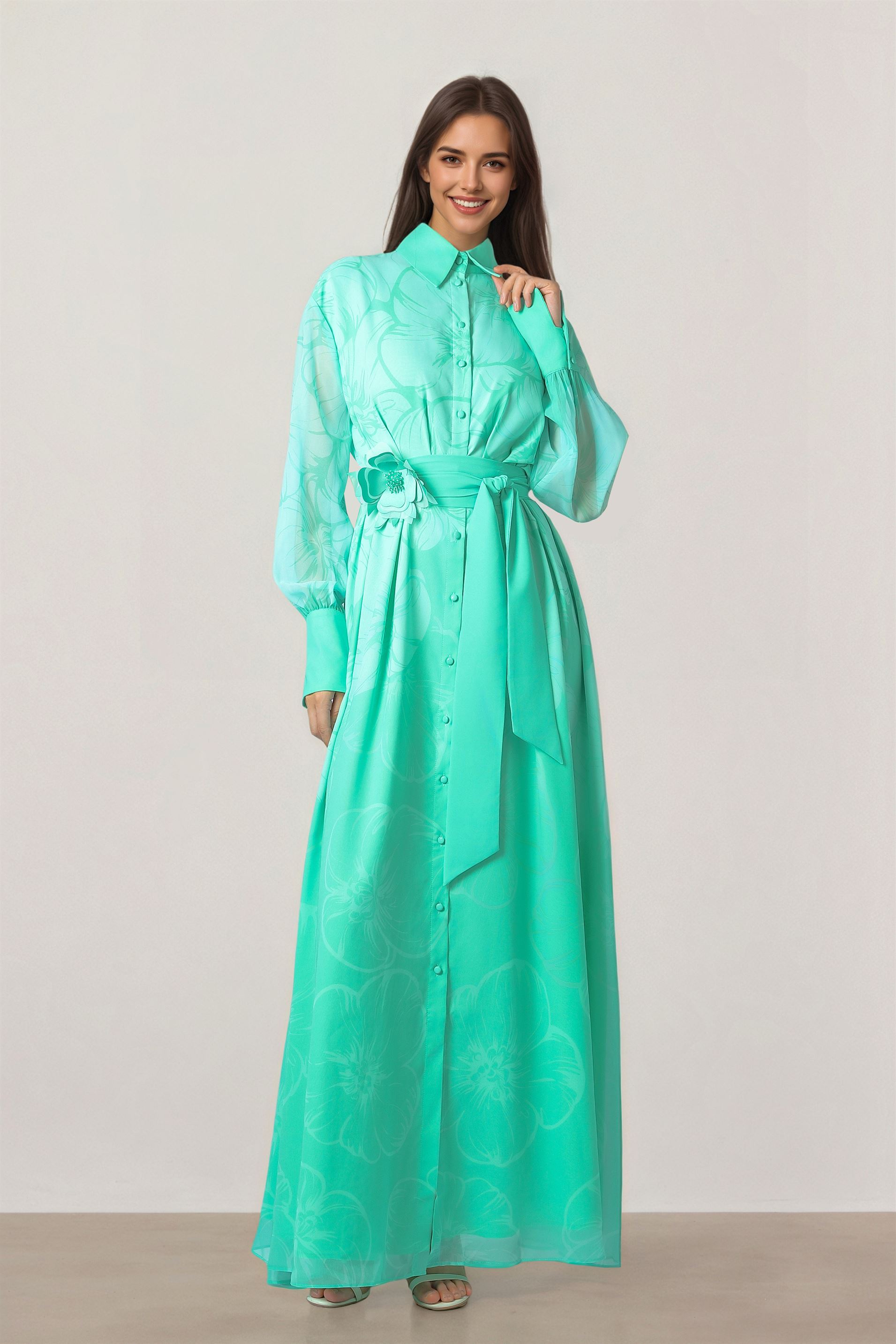 Green Printed Dress